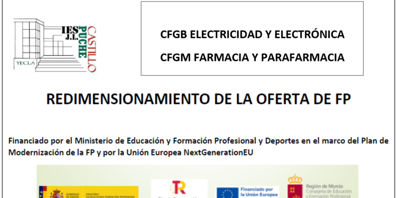 redimensionamiento de la oferta de FP